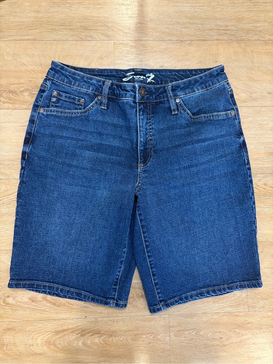 Seven7 Pants - Seven7 Relaxed Bermuda Jean Shorts Dark Wash Women’s 8